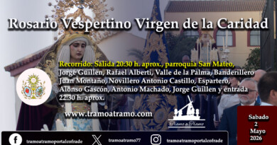Recorrido Virgen de la Caridad Rosario Vespertino